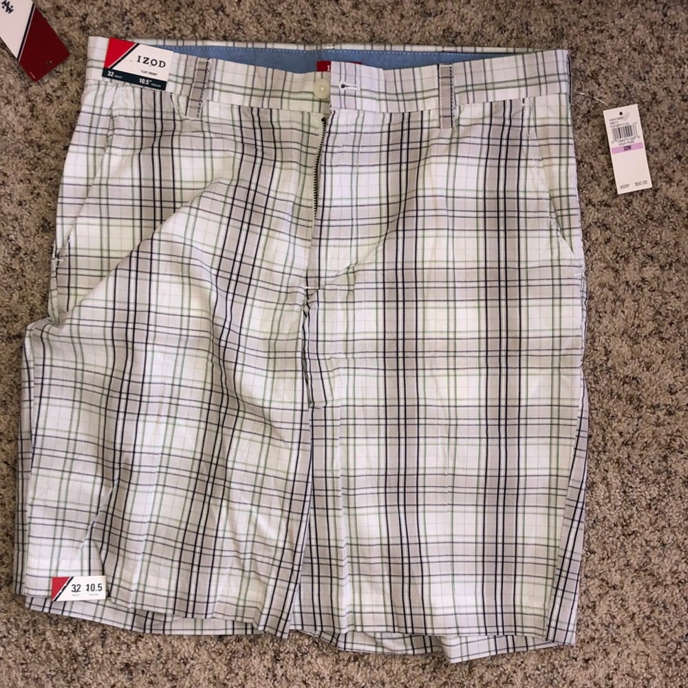 Green & blue checkered short